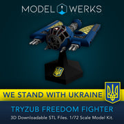 1/72 Scale Tryzub Freedom Fighter STL File Download