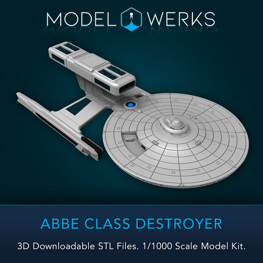 1/1000 Abbe Class Destroyer STL File Download