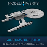 1/1000 Abbe Class Destroyer STL File Download