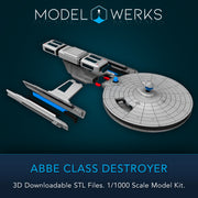 1/1000 Abbe Class Destroyer STL File Download