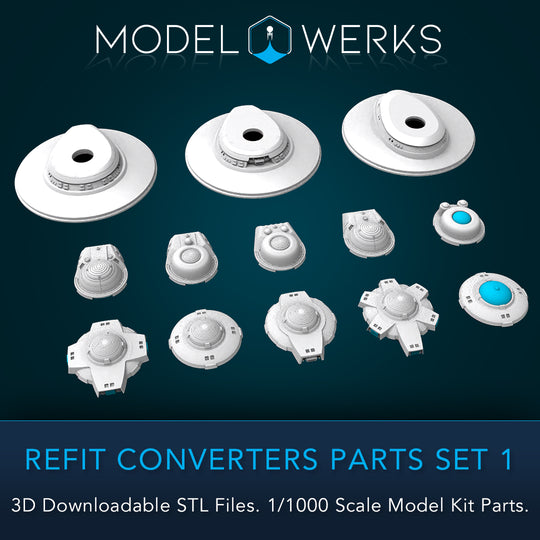 1/1000 Refit Converters Parts Set 1 STL File Download