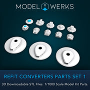 1/1000 Refit Converters Parts Set 1 STL File Download