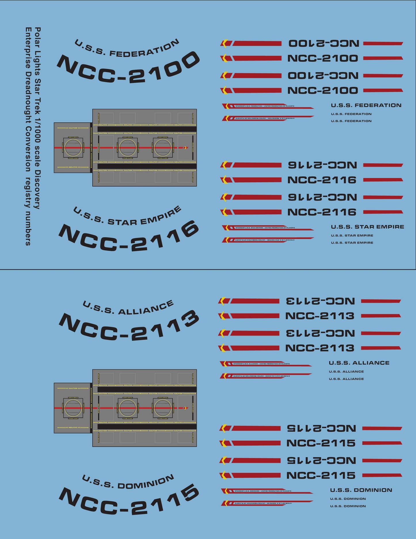 1:1000 Discovery Enterprise Dreadnought Conversion Kit STL Download