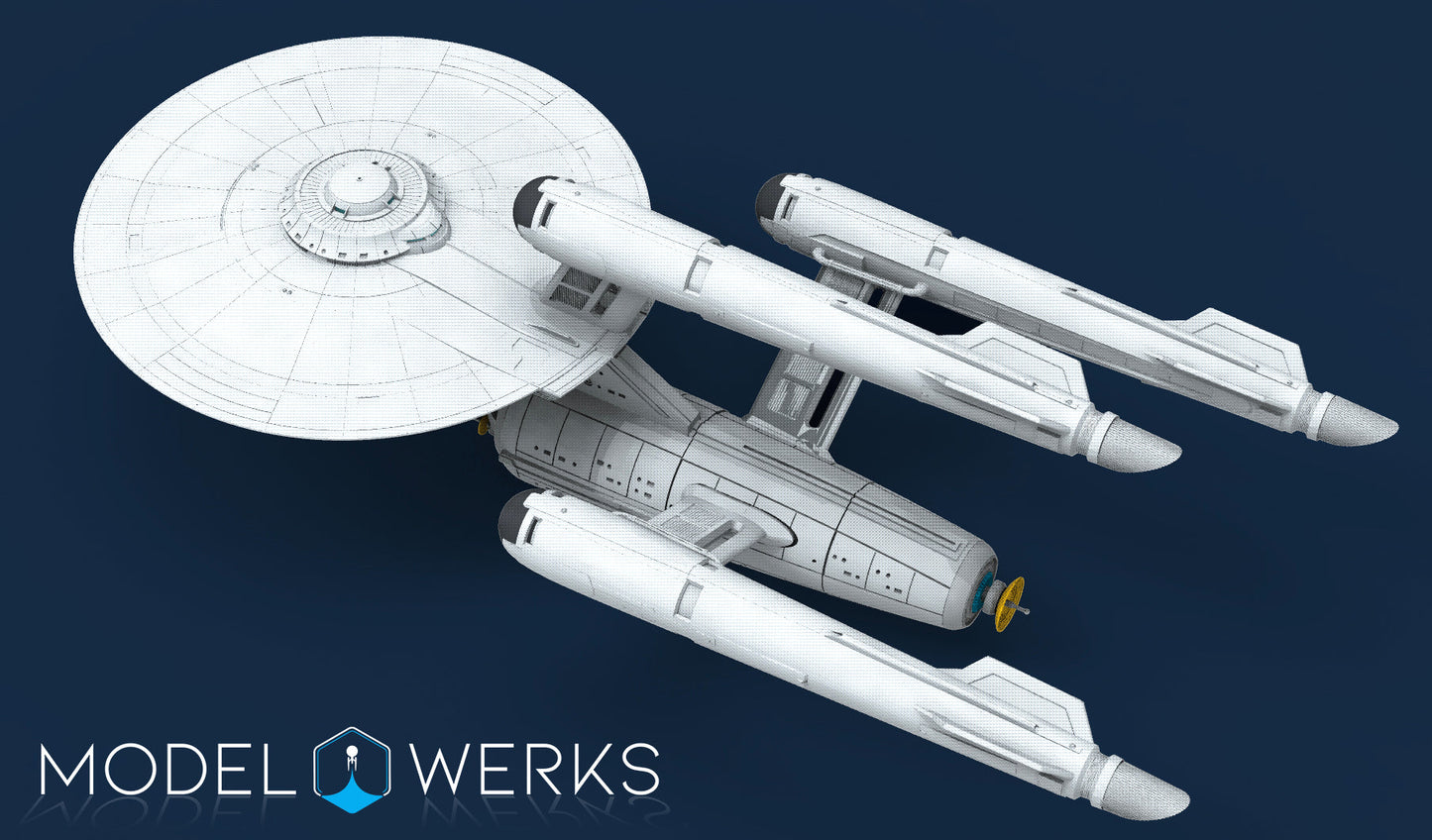 1:1000 Discovery Enterprise Dreadnought Conversion Kit STL Download