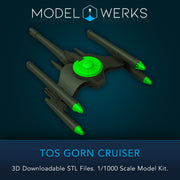 TOS Style Gorn Crusier 1/1000 Scale STL File Download