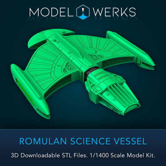 1:1400 Romulan Science Vessel STL File Download