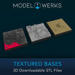1/72 Scale Textured Bases STL File Download