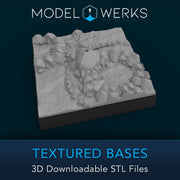 1/72 Scale Textured Bases STL File Download