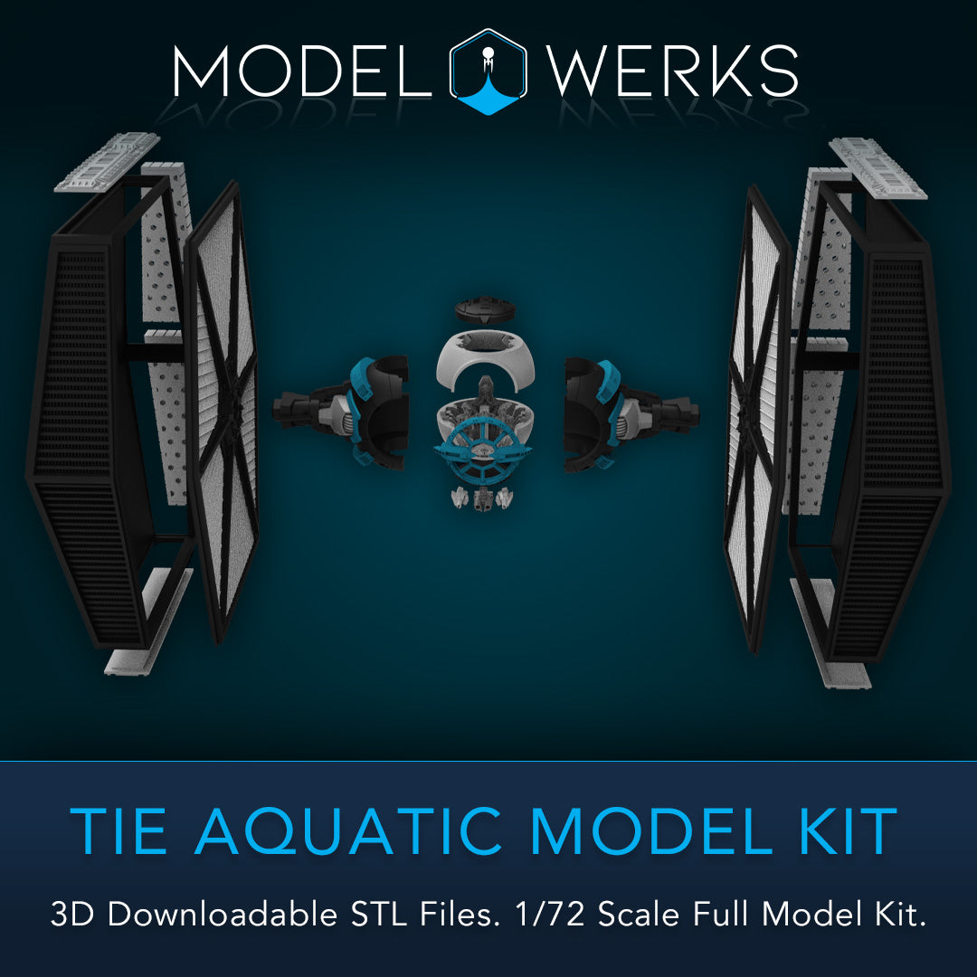 1/72 Scale Tie Aquatic Full Kit STL File Download