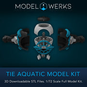 1/72 Scale Tie Aquatic Full Kit STL File Download