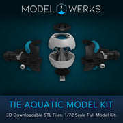 1/72 Scale Tie Aquatic Full Kit STL File Download