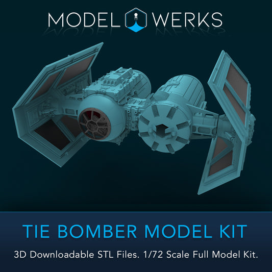 1/72 Scale Tie Bomber Full Kit STL File Download