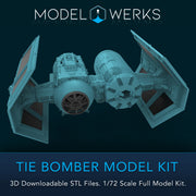 1/72 Scale Tie Bomber Full Kit STL File Download