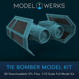 1/72 Scale Tie Bomber Full Kit STL File Download