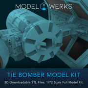 1/72 Scale Tie Bomber Full Kit STL File Download