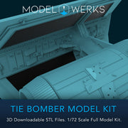 1/72 Scale Tie Bomber Full Kit STL File Download