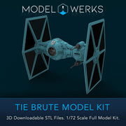 1/72 Scale Tie Brute Full kit STL File Download