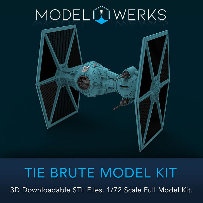 1/72 Scale Tie Brute Full kit STL File Download