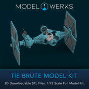 1/72 Scale Tie Brute Full kit STL File Download