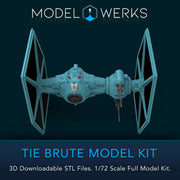 1/72 Scale Tie Brute Full kit STL File Download