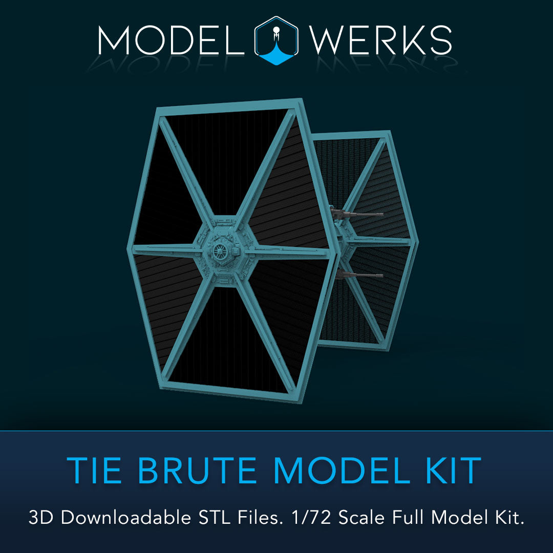 1/72 Scale Tie Brute Full kit STL File Download