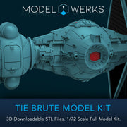 1/72 Scale Tie Brute Full kit STL File Download