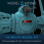 1/72 Scale Tie Brute Full kit STL File Download
