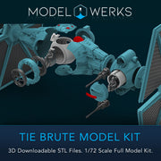 1/72 Scale Tie Brute Full kit STL File Download
