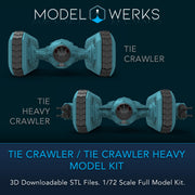 1/72 Scale Tie Crawler / Tie Heavy Crawler Full Kit STL File Download