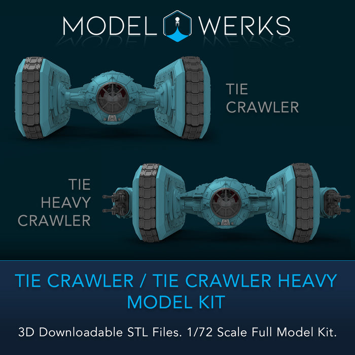 1/72 Scale Tie Crawler / Tie Heavy Crawler Full Kit STL File Download