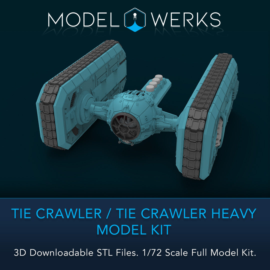 1/72 Scale Tie Crawler / Tie Heavy Crawler Full Kit STL File Download