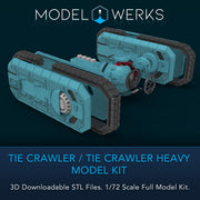 1/72 Scale Tie Crawler / Tie Heavy Crawler Full Kit STL File Download