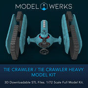 1/72 Scale Tie Crawler / Tie Heavy Crawler Full Kit STL File Download