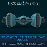 1/72 Scale Tie Crawler / Tie Heavy Crawler Full Kit STL File Download