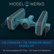 1/72 Scale Tie Crawler / Tie Heavy Crawler Full Kit STL File Download