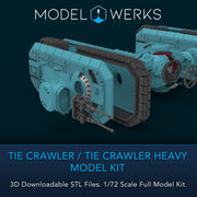 1/72 Scale Tie Crawler / Tie Heavy Crawler Full Kit STL File Download