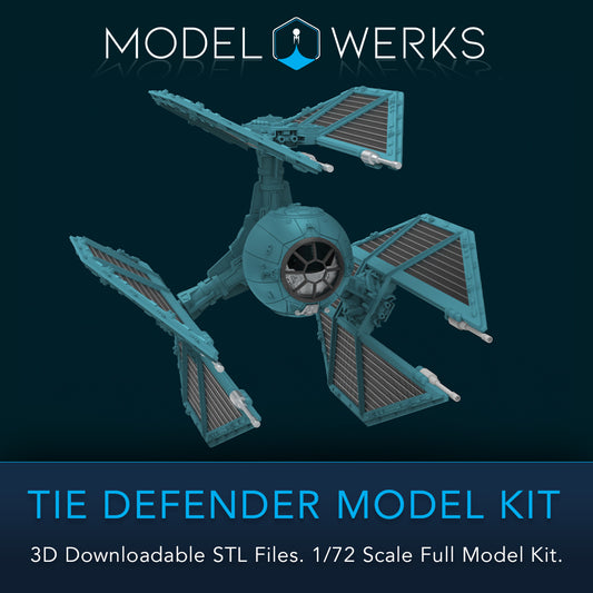 1/72 Scale Tie Defender Full Kit STL File Download