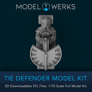 1/72 Scale Tie Defender Full Kit STL File Download