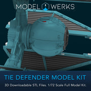 1/72 Scale Tie Defender Full Kit STL File Download