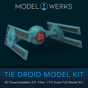 1/72 Scale Tie Droid Full Kit STL File Download