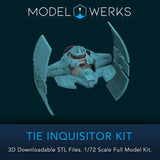 1/72 Scale Advanced V1 Inquisitorial Tie Full Kit STL File Download