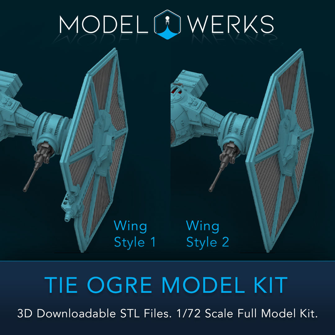 1/72 Scale Tie Ogre Full kit STL File Download