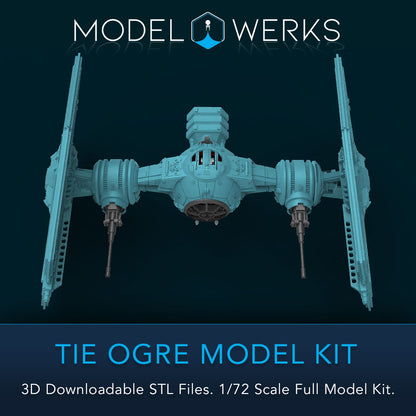 1/72 Scale Tie Ogre Full kit STL File Download