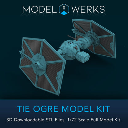 1/72 Scale Tie Ogre Full kit STL File Download