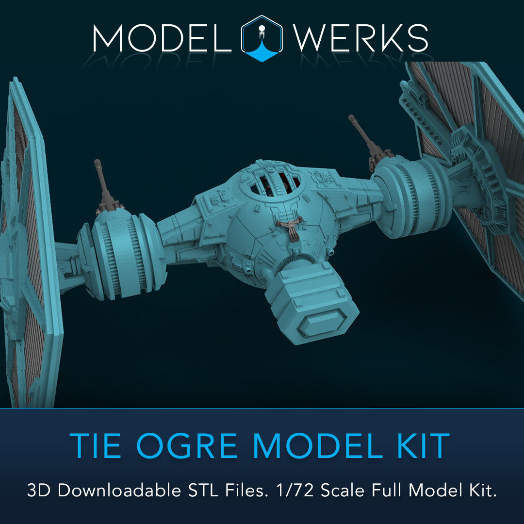 1/72 Scale Tie Ogre Full kit STL File Download