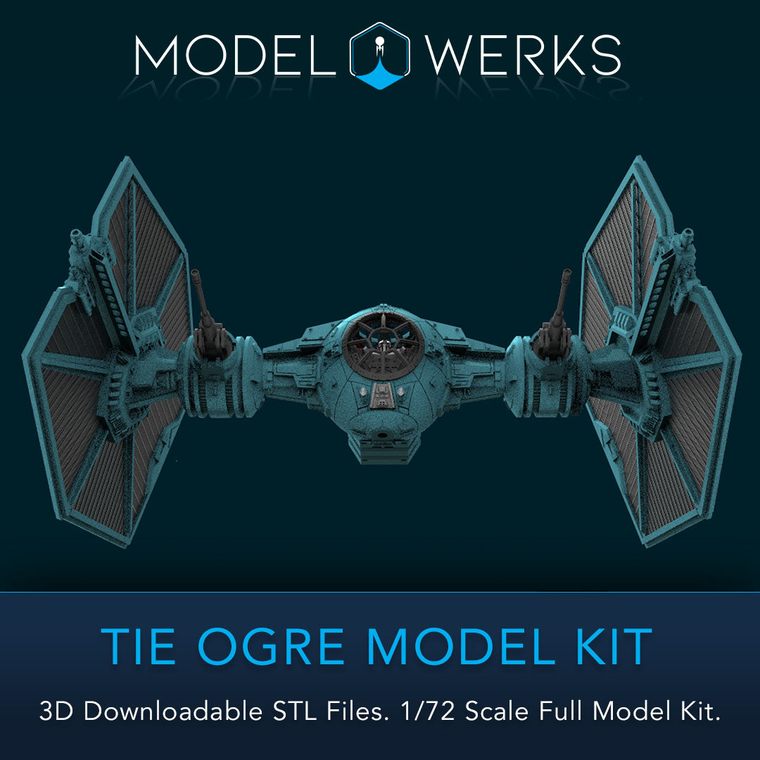 1/72 Scale Tie Ogre Full kit STL File Download