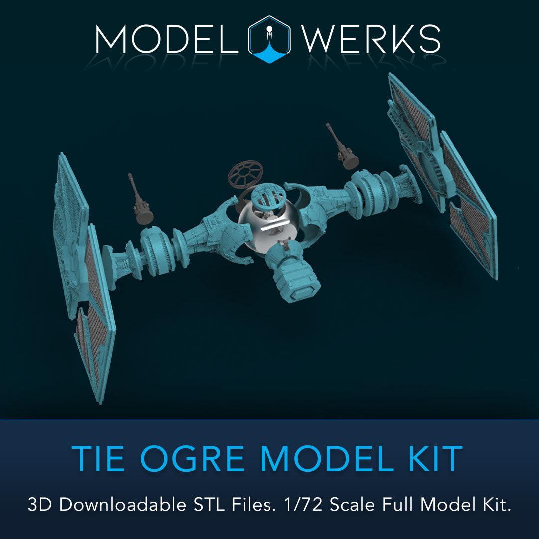 1/72 Scale Tie Ogre Full kit STL File Download