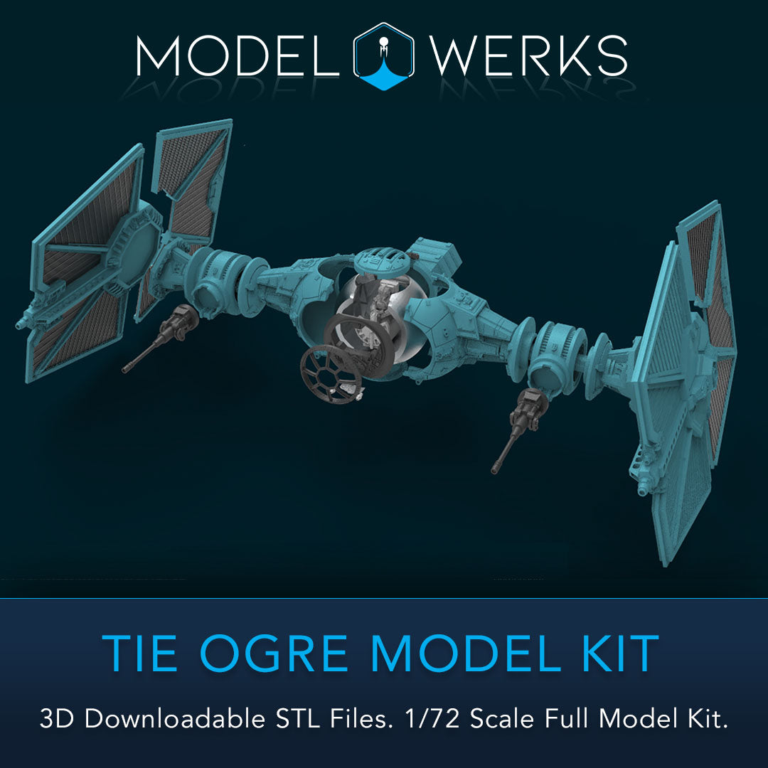 1/72 Scale Tie Ogre Full kit STL File Download