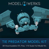 1/72 Scale Tie Predator Full Kit STL File Download