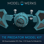 1/72 Scale Tie Predator Full Kit STL File Download